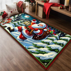 Happy Santa Claus Christmas Rug VTM679R