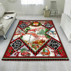 Snowflakes Snowman Christmas Rug TPT2400R