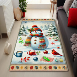 Snowman Christmas Winter Holidays Rug TQN4280R