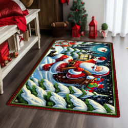 Happy Santa Claus Christmas Rug VTM679R