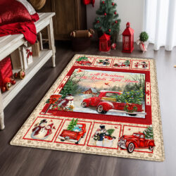 Christmas Red Truck At Christmas All Roads Lead Home Rug MLN4374R